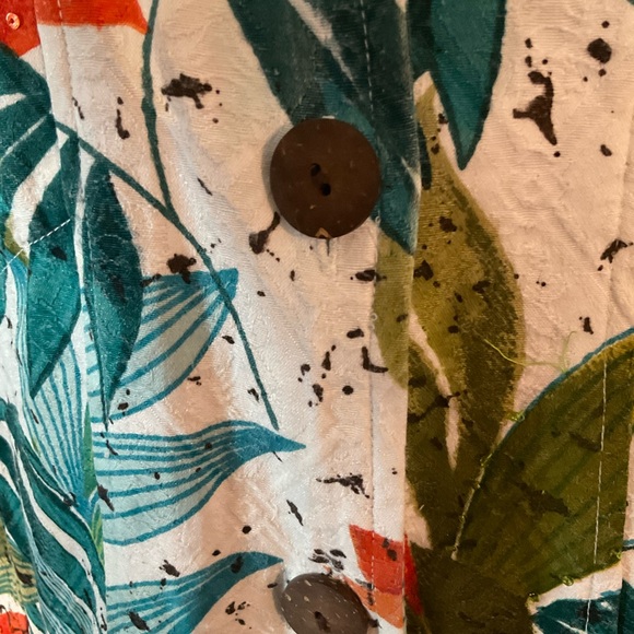 Life Style Tropical Leaf Print Blazer - Picture 9 of 11